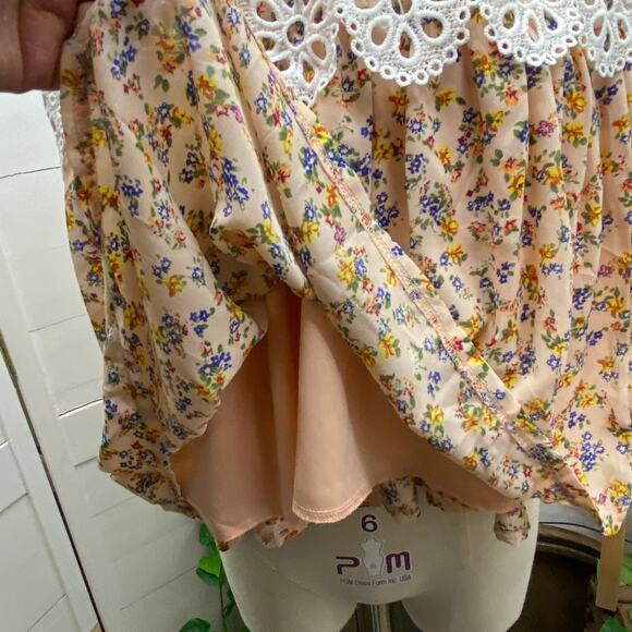 Trendology Boho Chic Sleeveless Summer Dress NWT Small Eyelet Lace Floral Mini - Picture 13 of 13